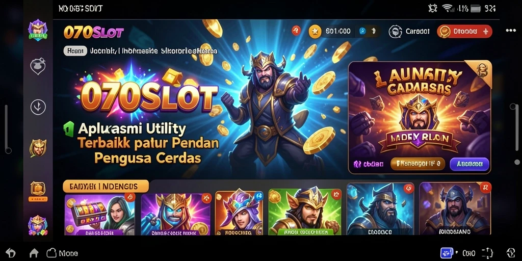 Tampilan utama <strong>070SLOT</strong> dengan berbagai fitur Utility yang siap membantu.