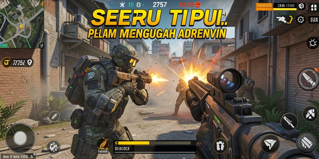 Tangkapan layar aksi mendebarkan dalam game TPS 2757.