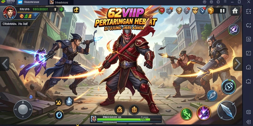 Gameplay Fighting yang intens dan seru di 62VIP.