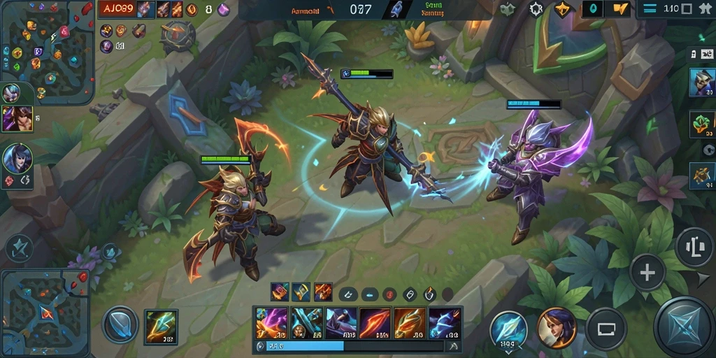 Tampilan gameplay seru saat bertarung di AJO89.