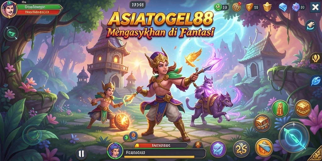 Tangkapan layar utama ASIATOGEL88 menampilkan petualangan seru dalam dunia fantasi.