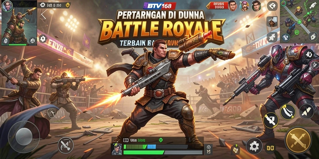 Gameplay menegangkan di arena Battle Royale BTV168.
