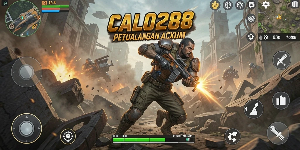 Screenshot utama CALO288 menampilkan pertempuran epik dalam dunia ARPG.