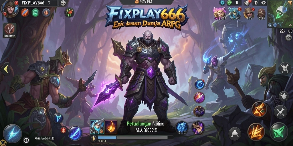 Tampilan gameplay FIXPLAY666 dengan aksi pertarungan ARPG yang dinamis.