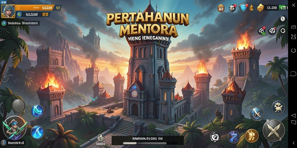 Tangkapan layar menunjukkan aksi seru dalam gameplay Tower Defense.