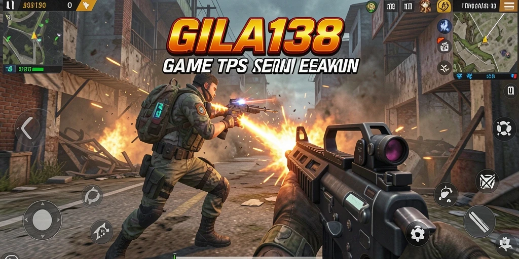 Screenshot utama GILA138 menampilkan aksi seru dalam permainan TPS.