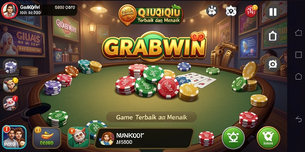 Tampilan gameplay seru dari GRABWIN QiuQiu.
