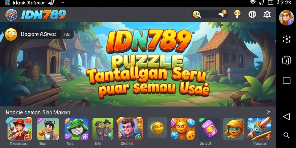 Screenshot utama IDN789 menampilkan gameplay Puzzle yang menantang.