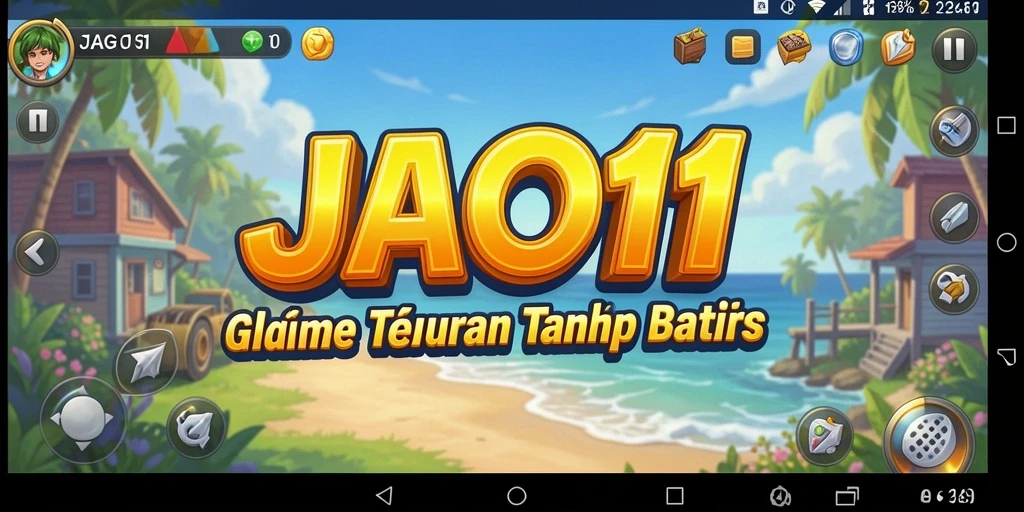 Screenshot dari gameplay JAGO11 menunjukkan aksi Idle yang menyenangkan.