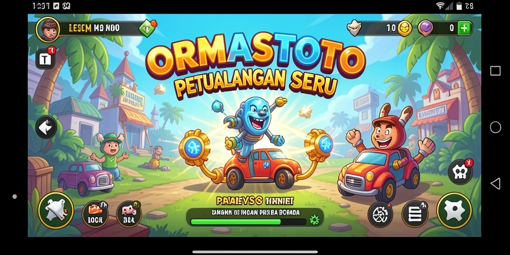 Screenshot utama ORMASTOTO menampilkan aksi seru dalam permainan Arcade.