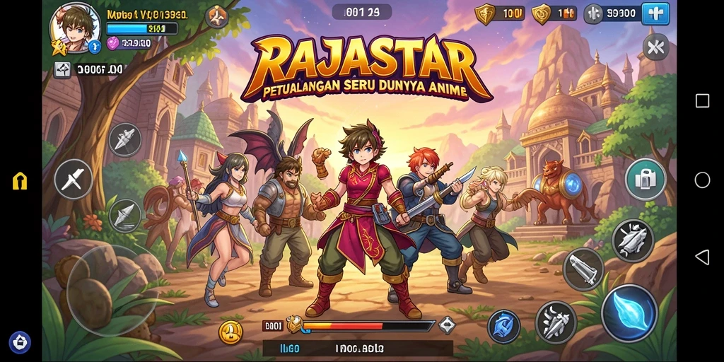 Tampilan gameplay RAJASTAR yang mendebarkan dan penuh aksi.