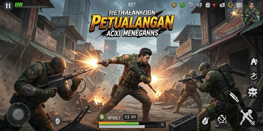 Gameplay seru dan penuh aksi dalam RP6677.