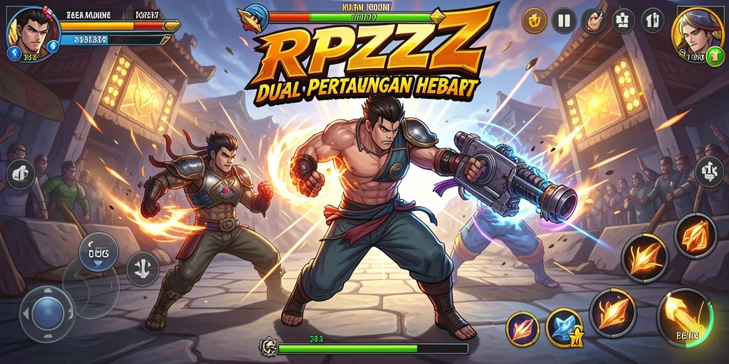 Tampilan gameplay RPZZZ yang penuh aksi dan pertarungan mendebarkan.
