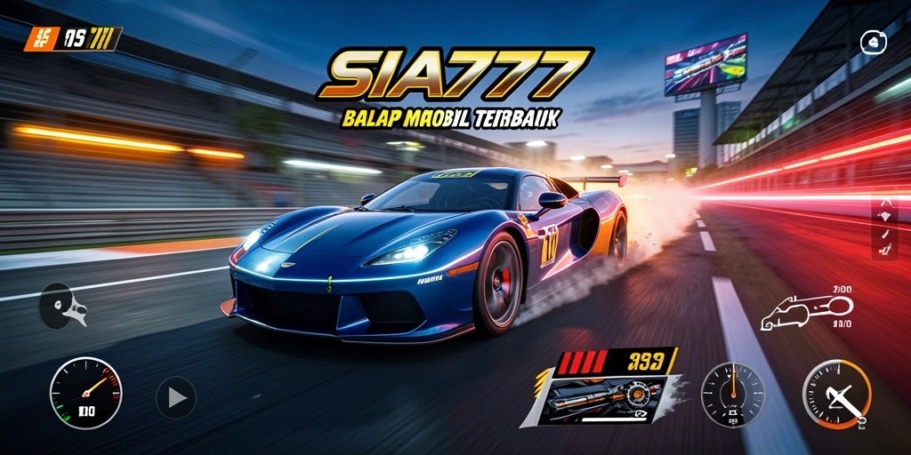 Screenshot gameplay SIA777 yang menampilkan balapan mobil seru.
