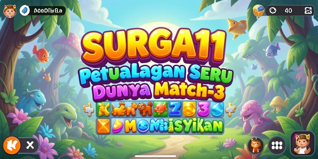 Screenshot gameplay MATCH-3 yang menampilkan kombinasi warna-warni.