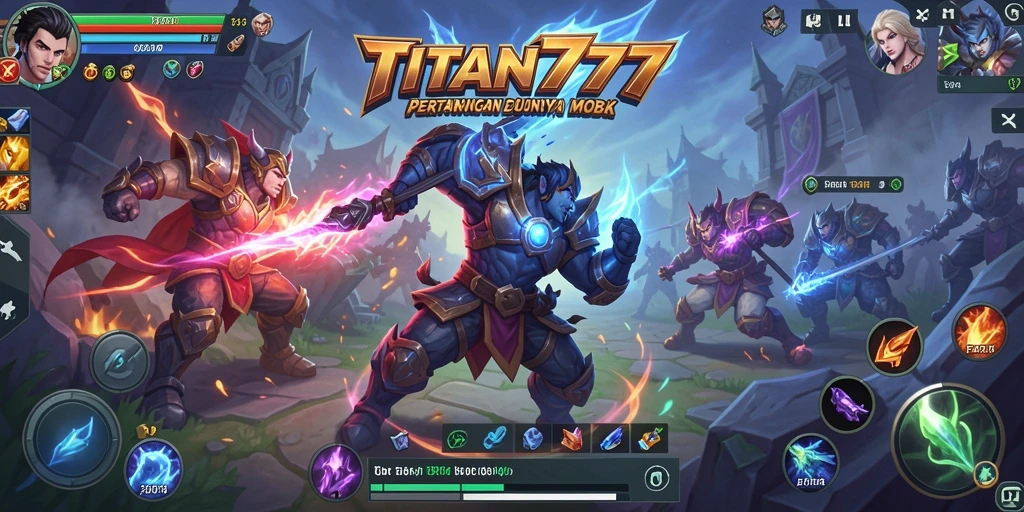 Gameplay intens di arena pertempuran TITAN777.