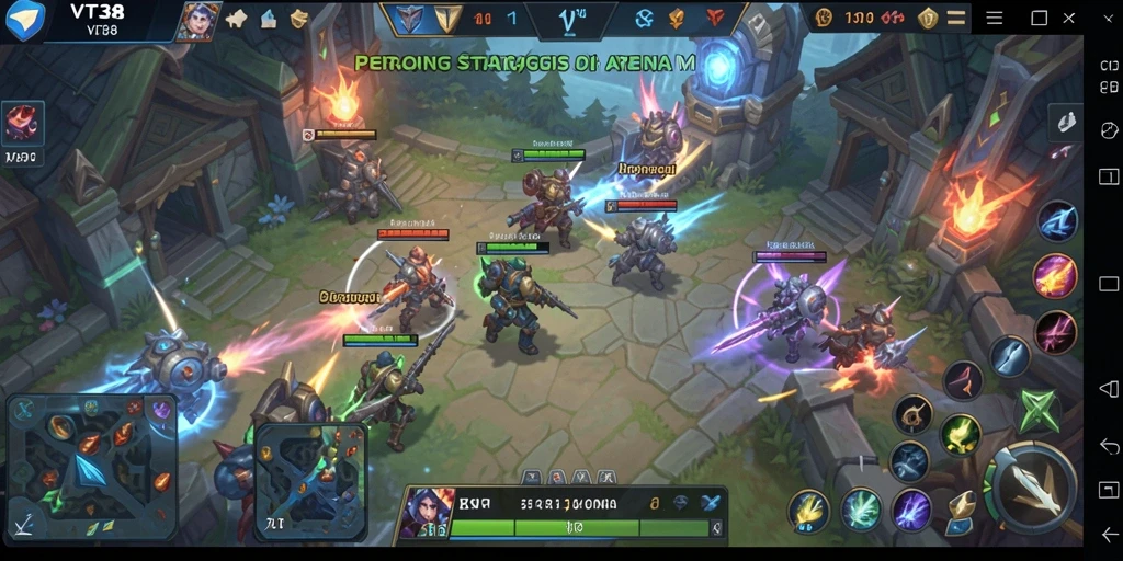 Gameplay seru di dalam arena VT38 dengan tim yang berjuang.